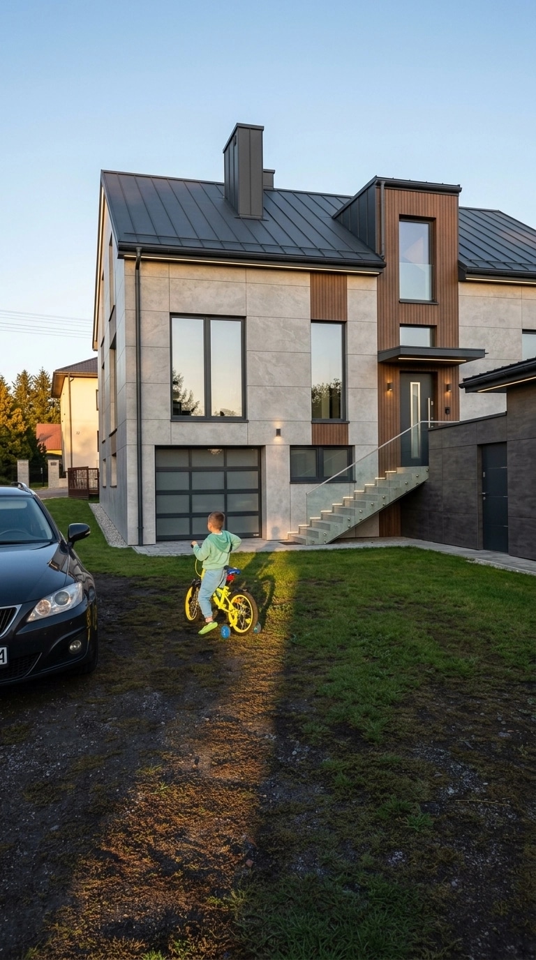 Contemporary Facade Fachada design — facade photo by GenRoom AI