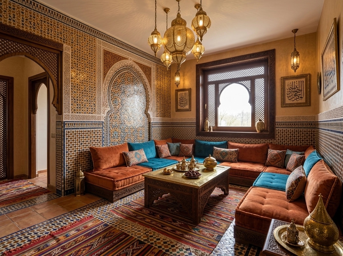 Interior design in Arabian / Moroccan style — Living Room by GenRoom AI