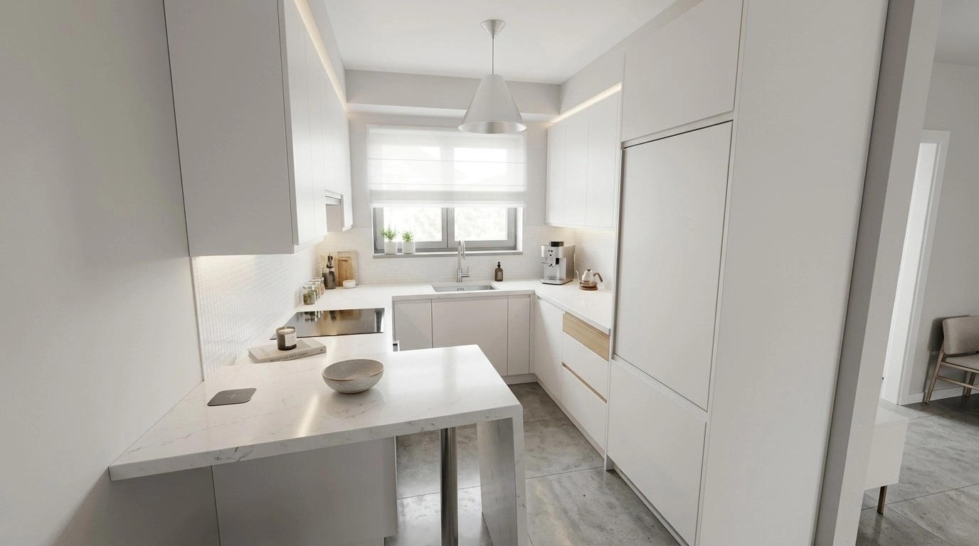 Minimalism Kitchen design — interior photo by GenRoom AI