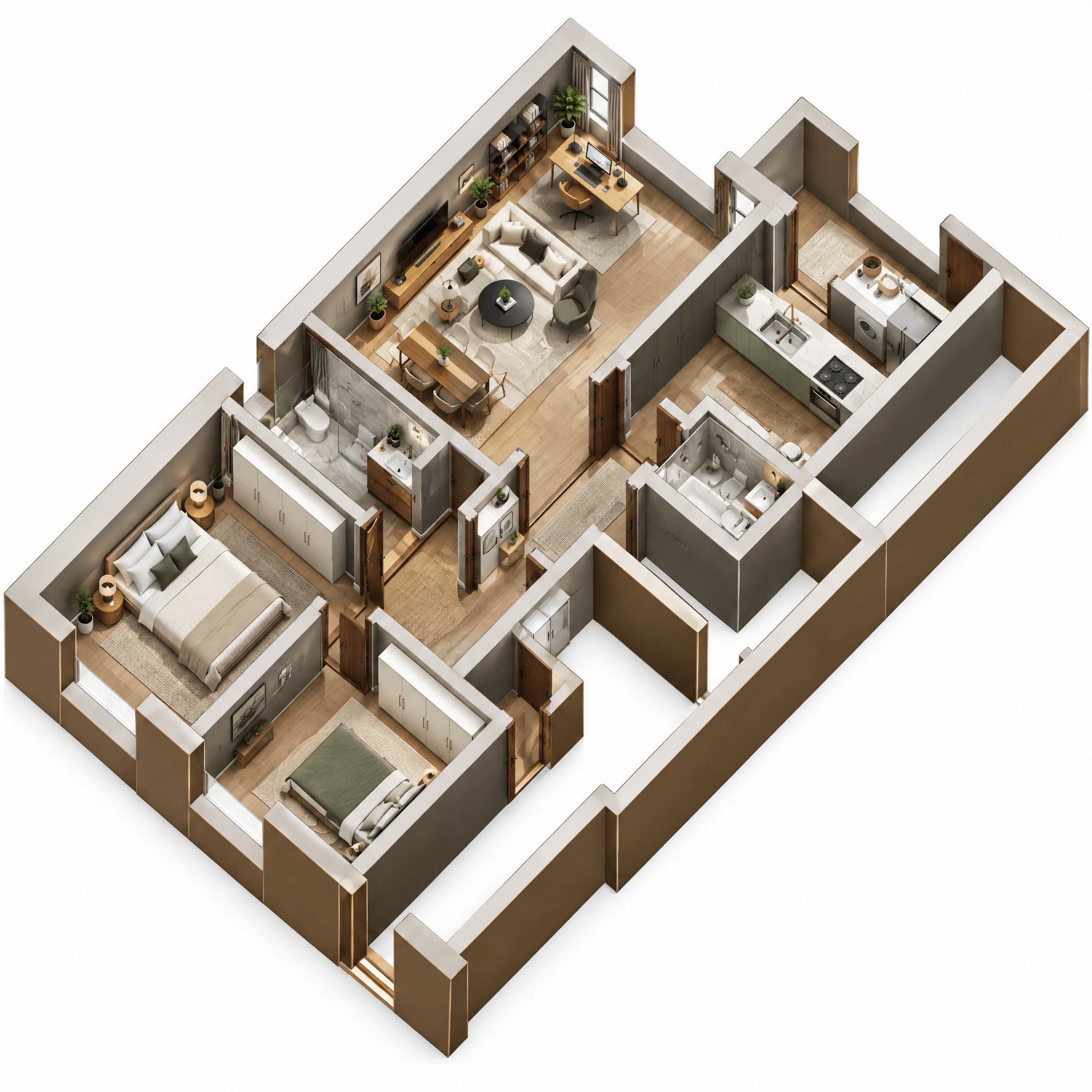 Interior design in Contemporary style — Living Room by GenRoom AI
