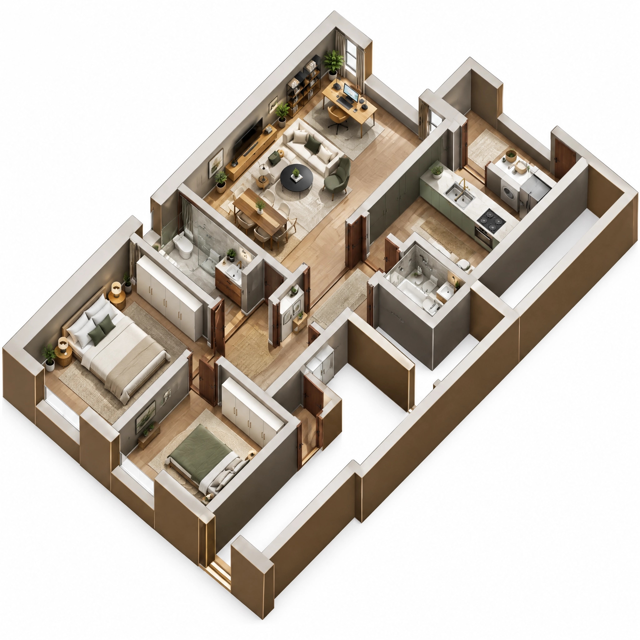 Interior design in Contemporary style — Living Room by GenRoom AI