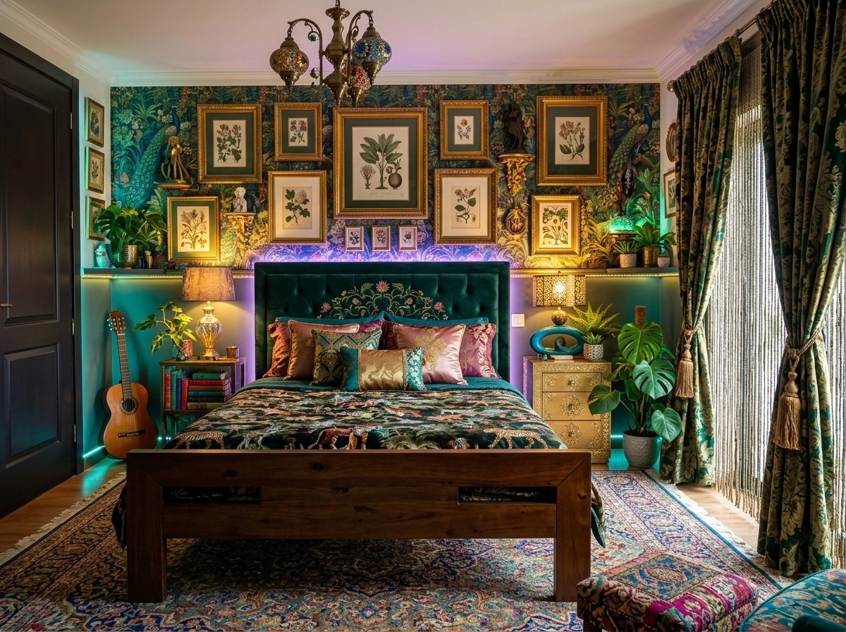 Maximalist Bedroom design — interior photo by GenRoom AI