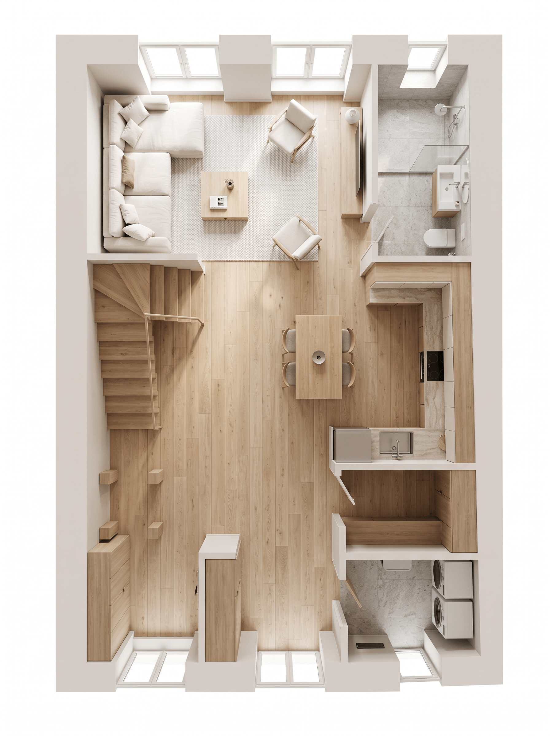 Interior design in Scandinavian style — Living Room by GenRoom AI