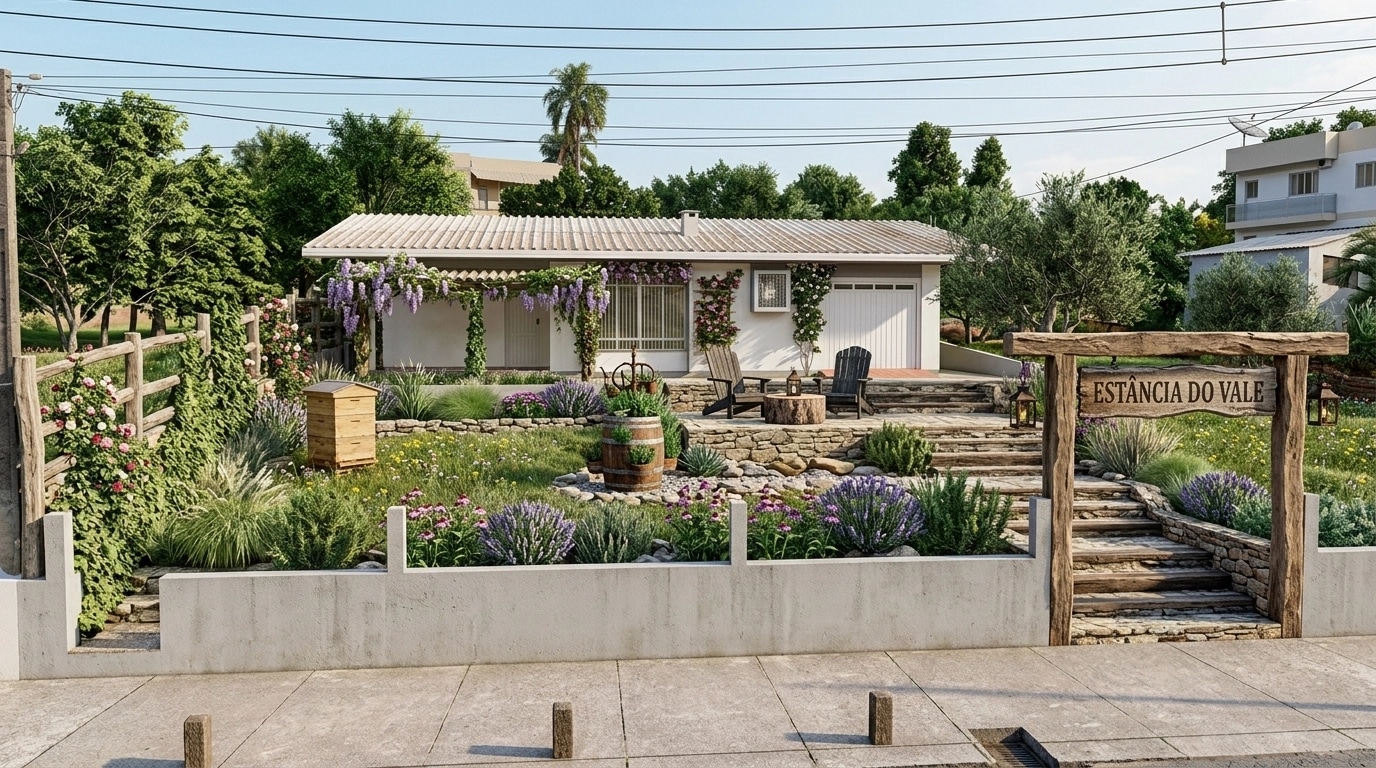 Country Rustic Garden Yard design — yard photo by GenRoom AI