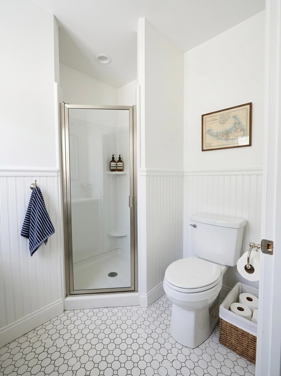 Interior design in Coastal / Hamptons style — Bathroom by GenRoom AI