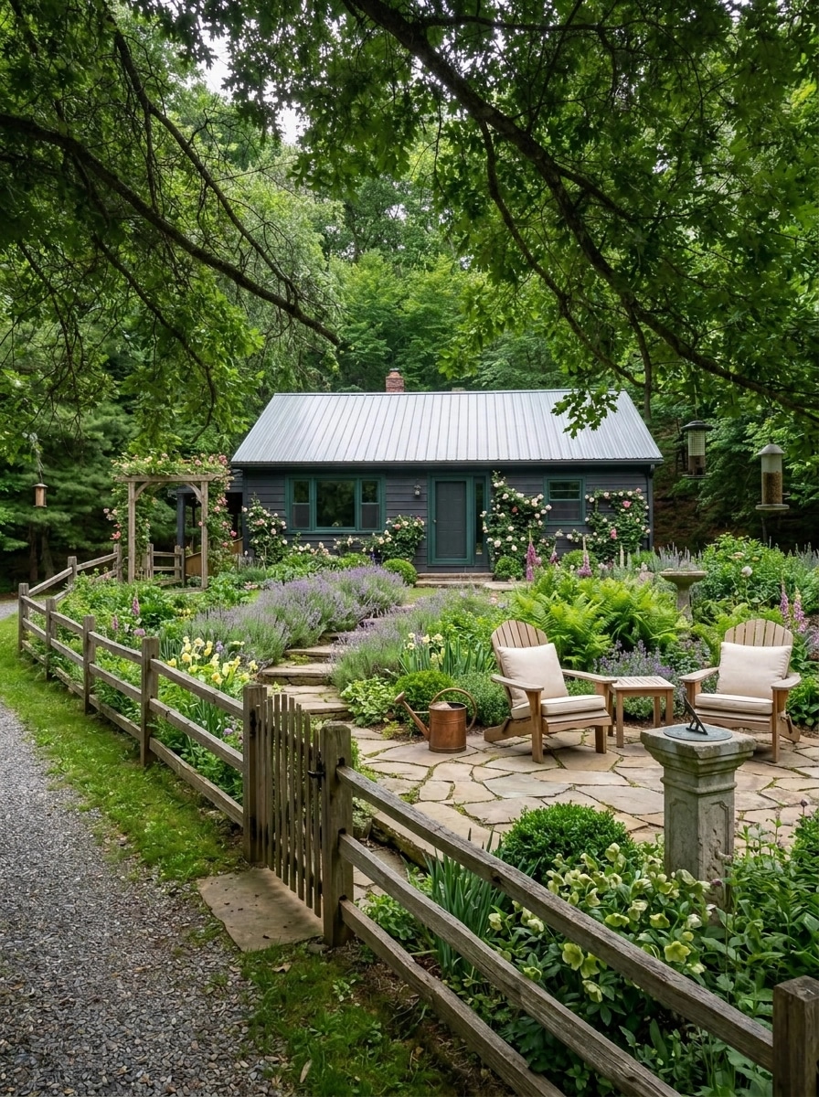 Landscape design in English Cottage Garden style — Yard by GenRoom AI