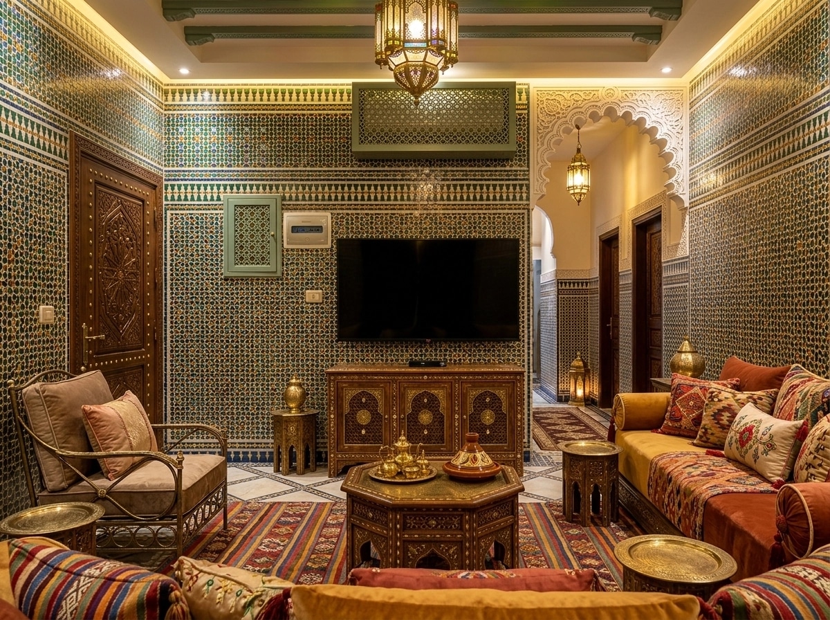 Interior design in Arabian / Moroccan style — Living Room by GenRoom AI