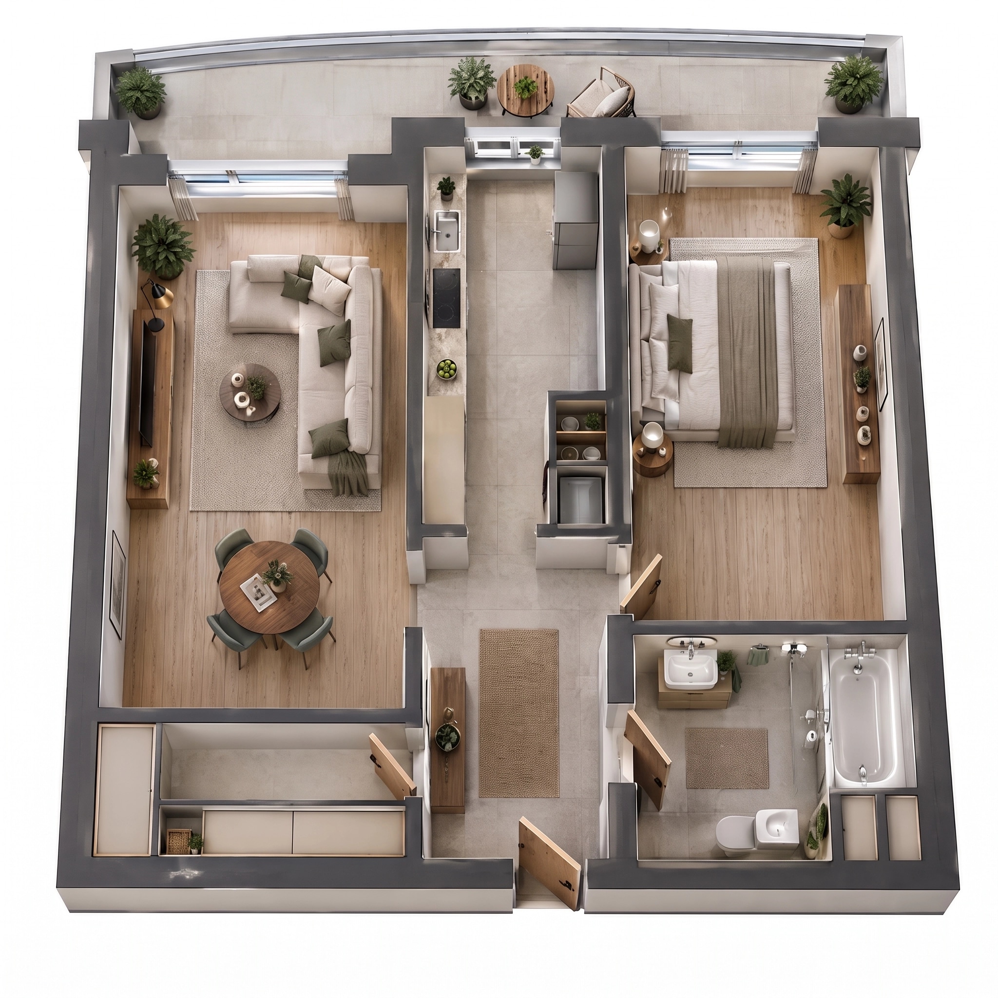 Interior design in Contemporary style — Living Room by GenRoom AI
