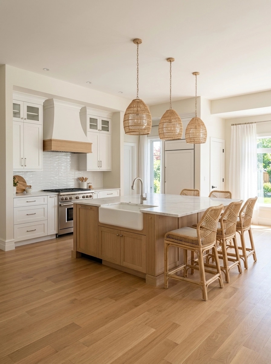 Interior design in Coastal / Hamptons style — Kitchen by GenRoom AI