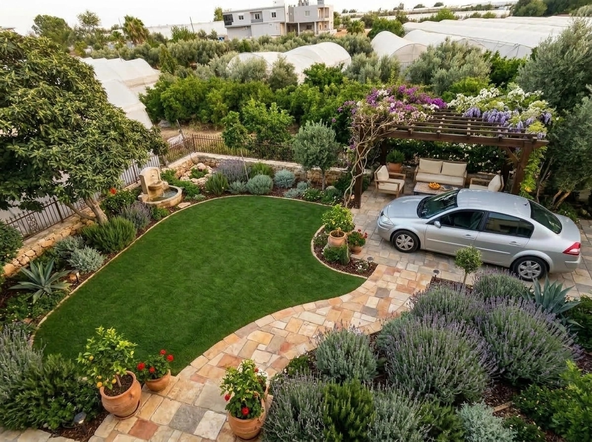 Mediterranean Yard สวน design — yard photo by GenRoom AI