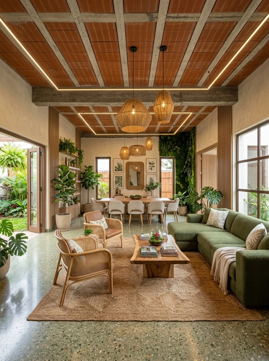 Interior design in Biophilic style — Living Room by GenRoom AI