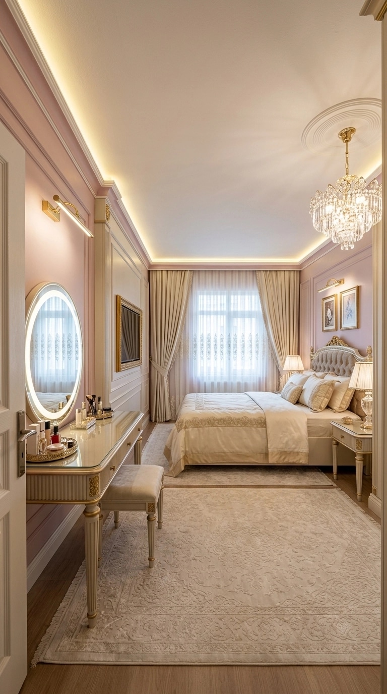 Interior design in Neoclassic style — Bedroom by GenRoom AI