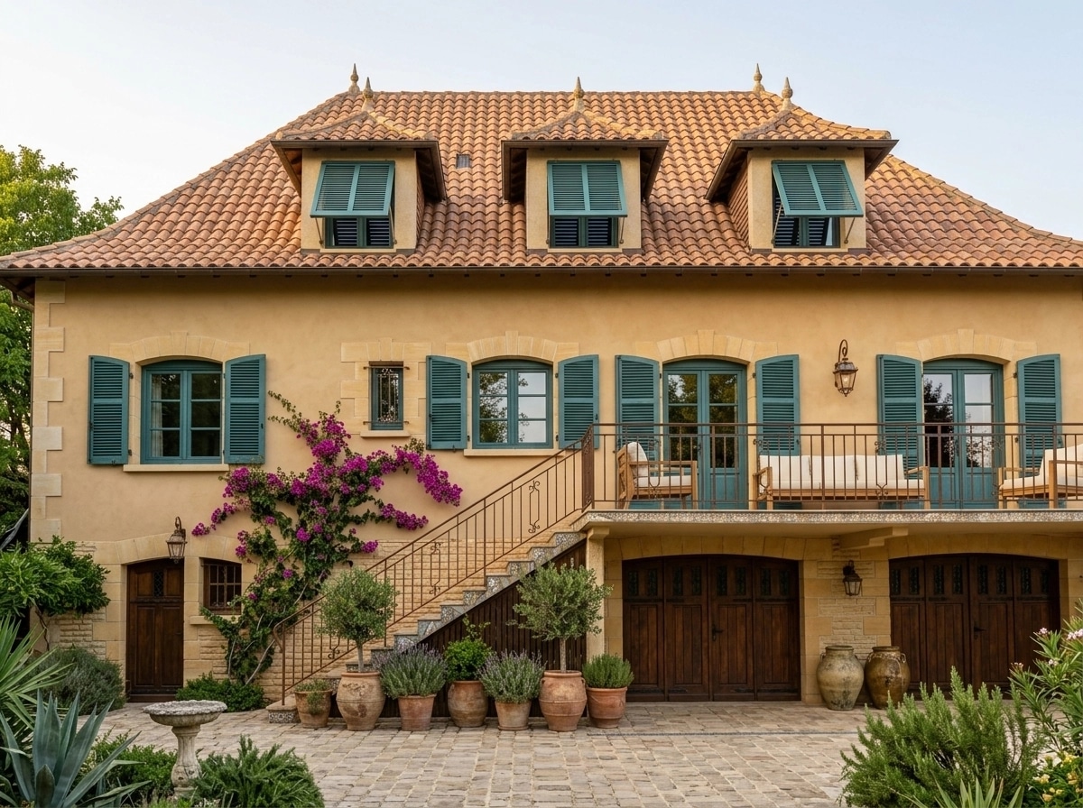 Facade design in Mediterranean Facade style — photo by GenRoom AI