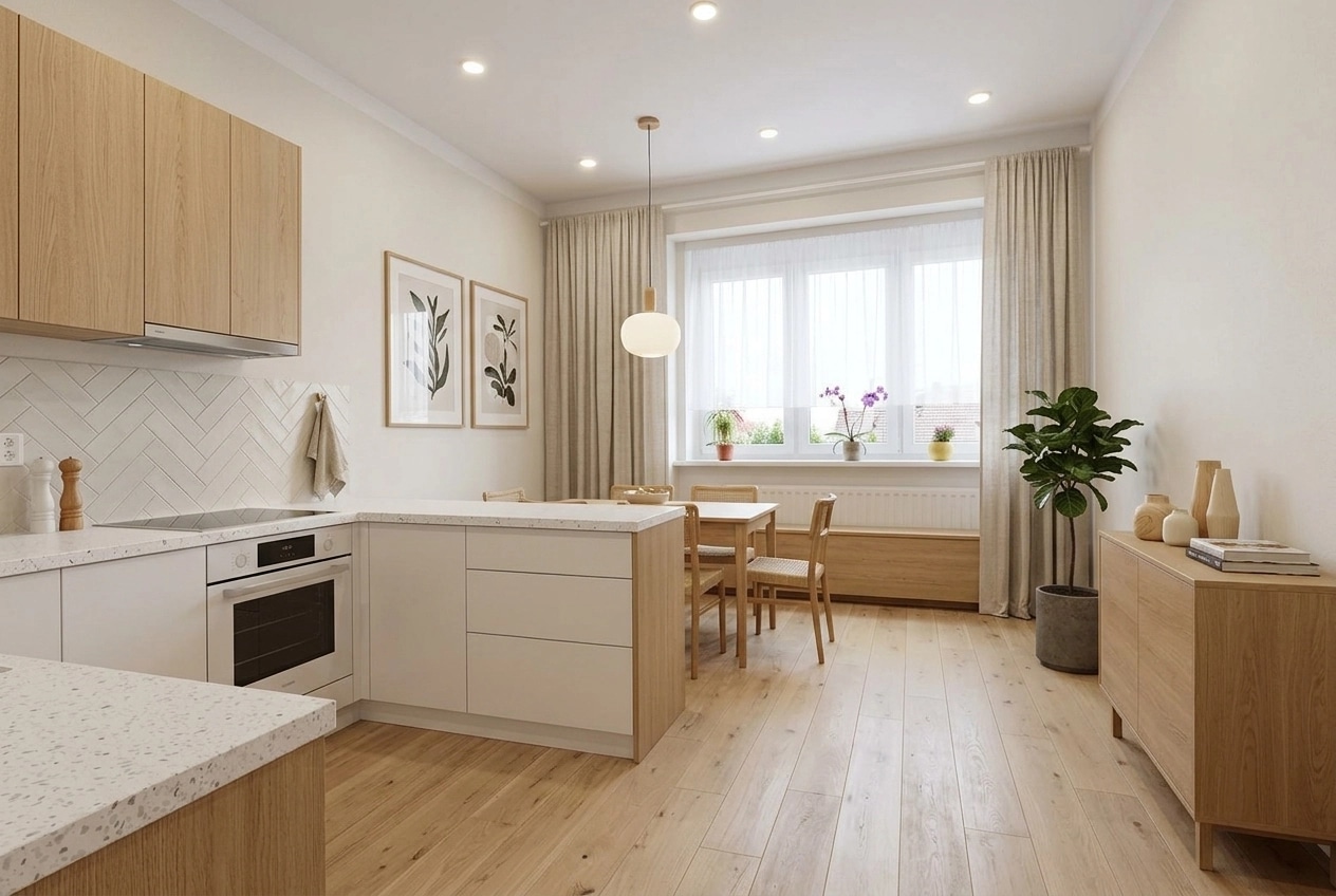 Scandinavian Kitchen design — interior photo by GenRoom AI