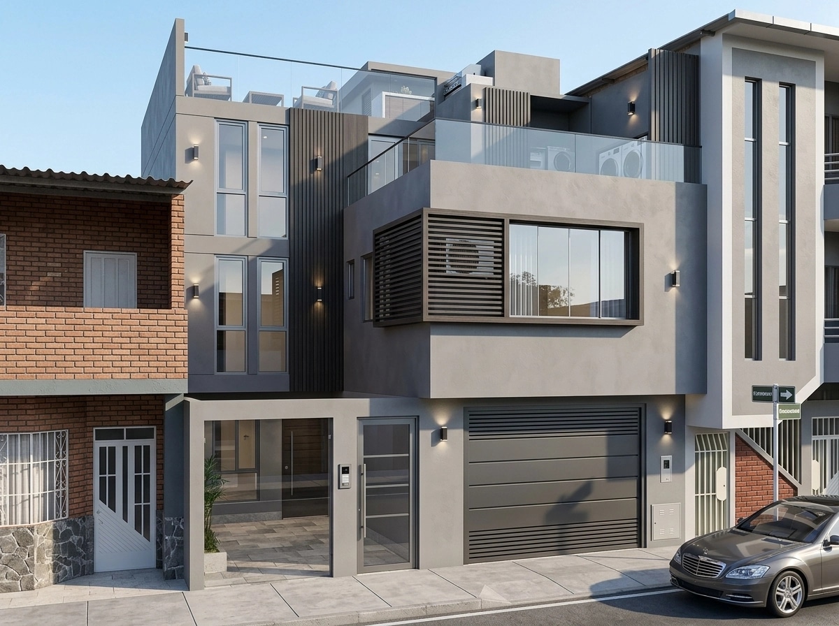 Contemporary Facade Facade design — facade photo by GenRoom AI