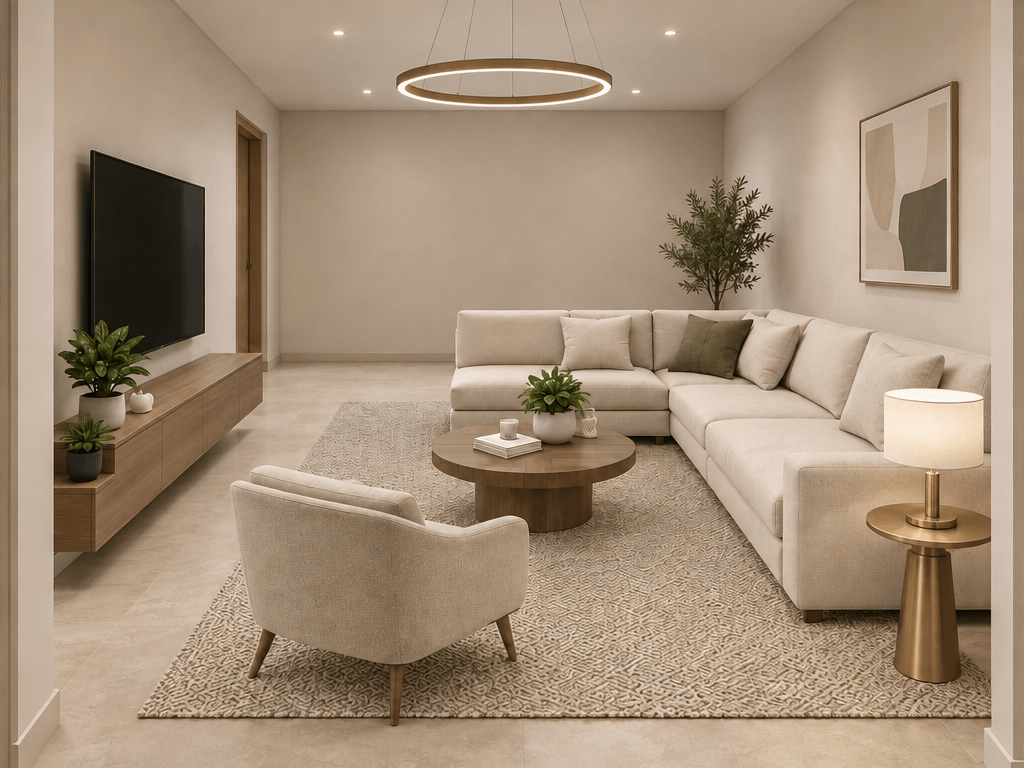 Minimalism Oturma Odası design — interior photo by GenRoom AI