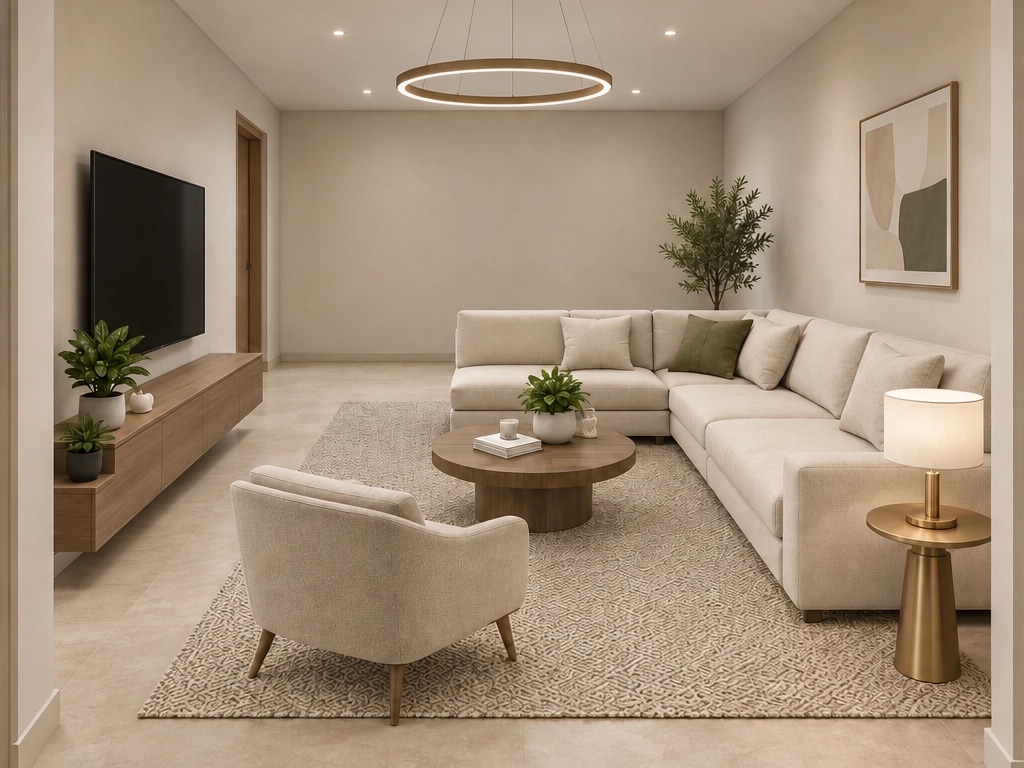 Interior design in Minimalism style — Living Room by GenRoom AI