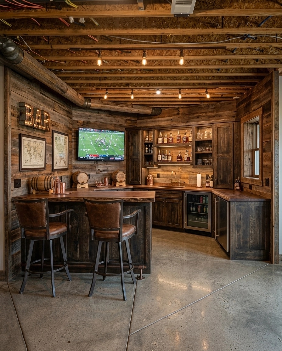 Interior design in Rustic style — bar by GenRoom AI