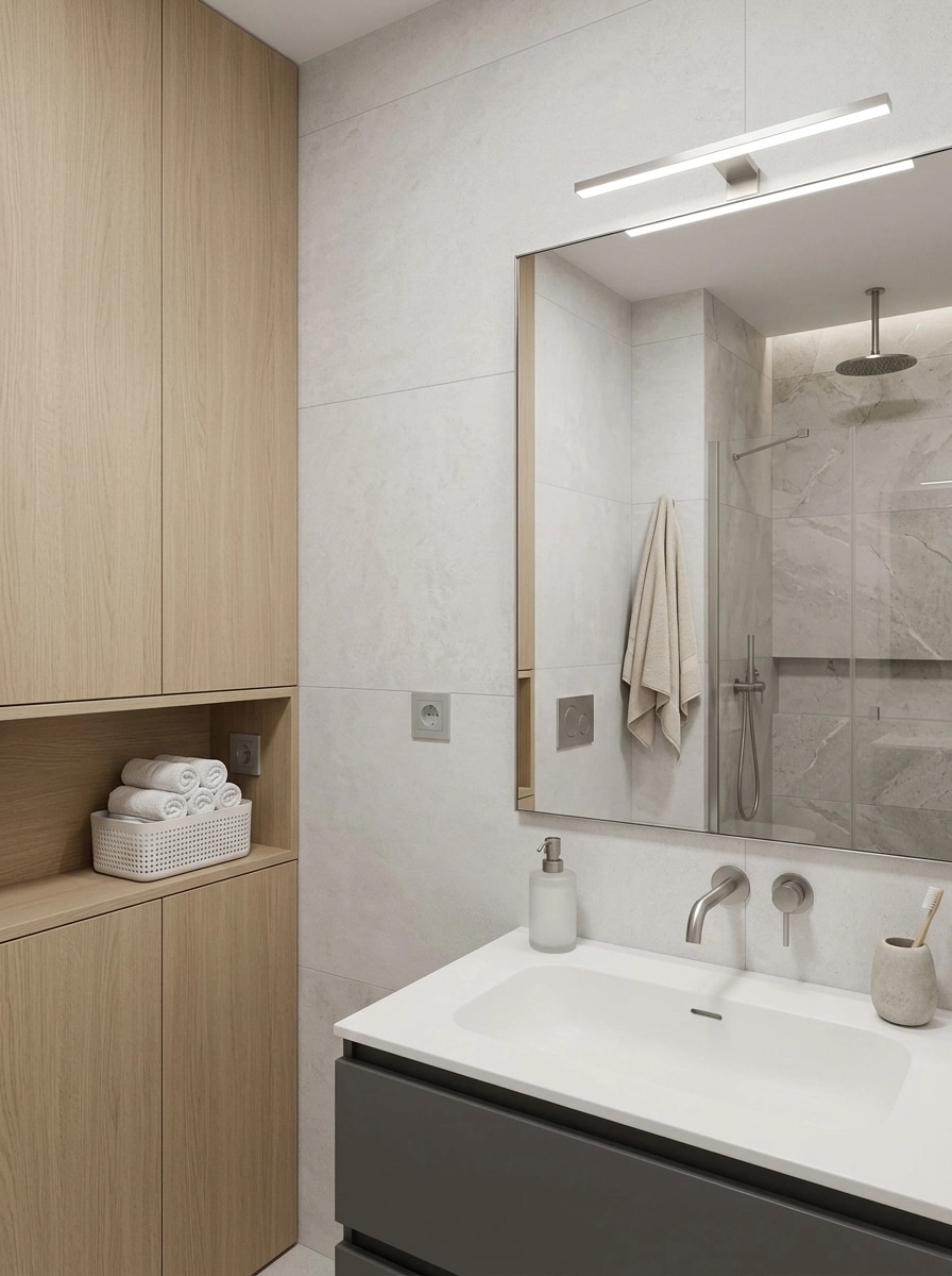 Minimalism Bathroom design — interior photo by GenRoom AI