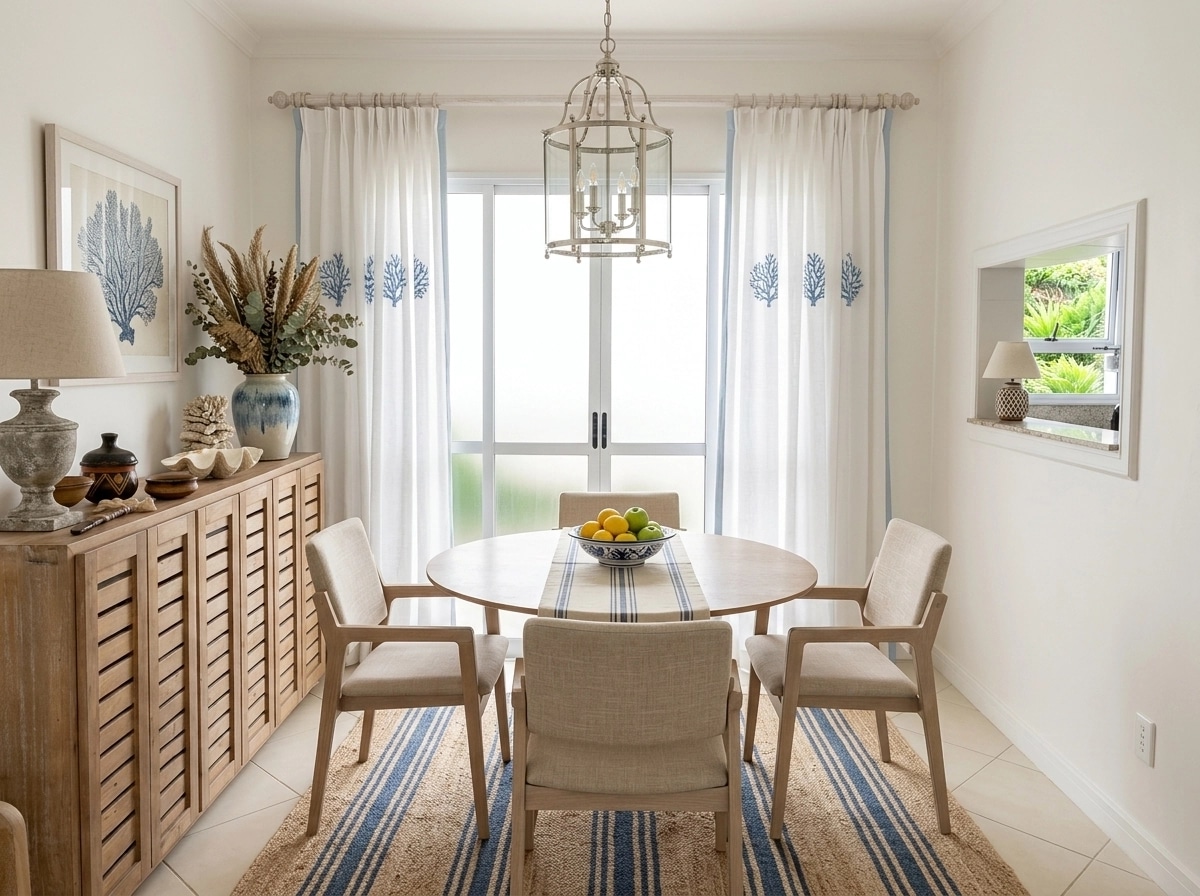 Interior design in Coastal / Hamptons style — dining_room by GenRoom AI