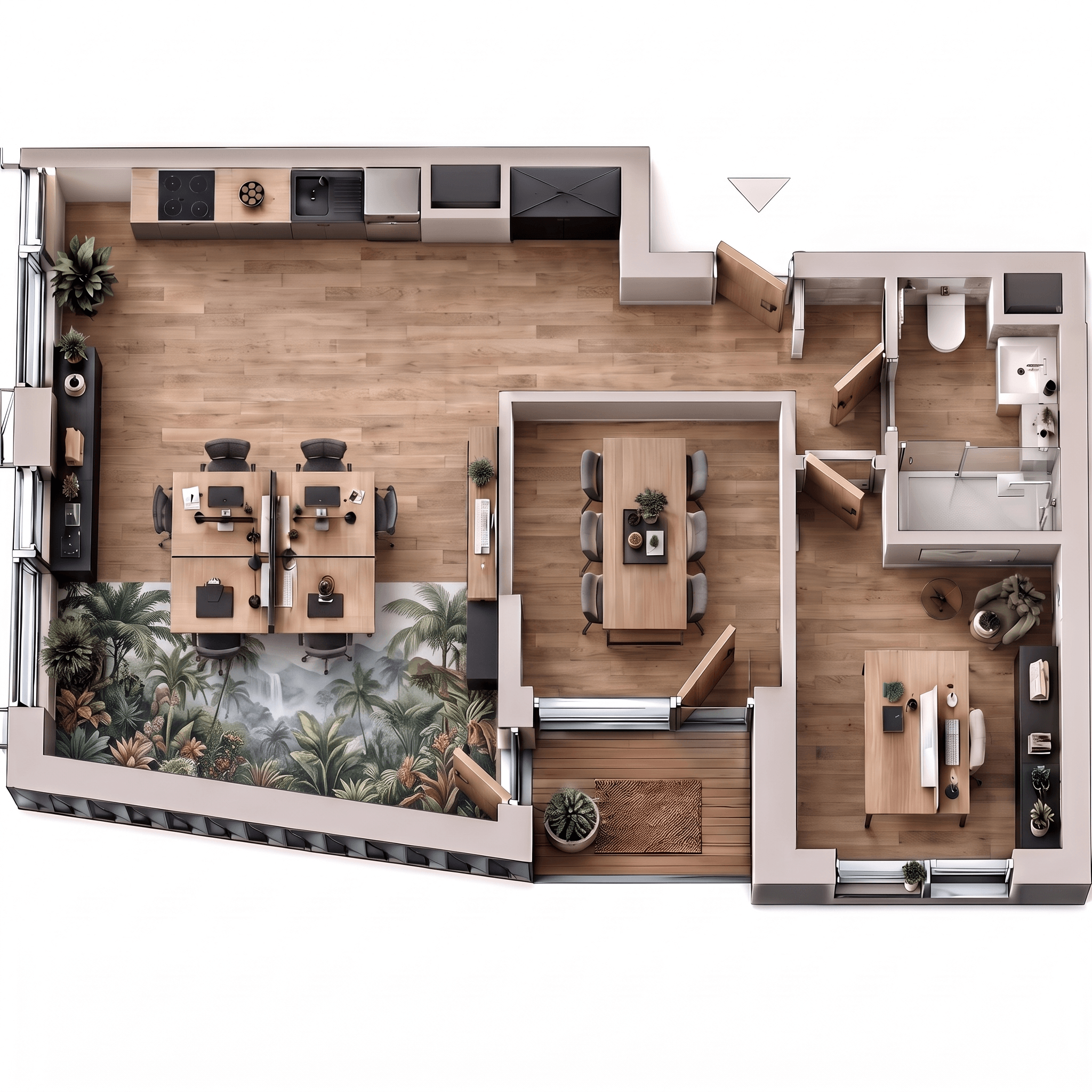 Interior design in Contemporary style — Living Room by GenRoom AI