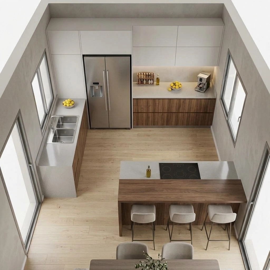 Kitchen interior in no_style style — photo by GenRoom AI