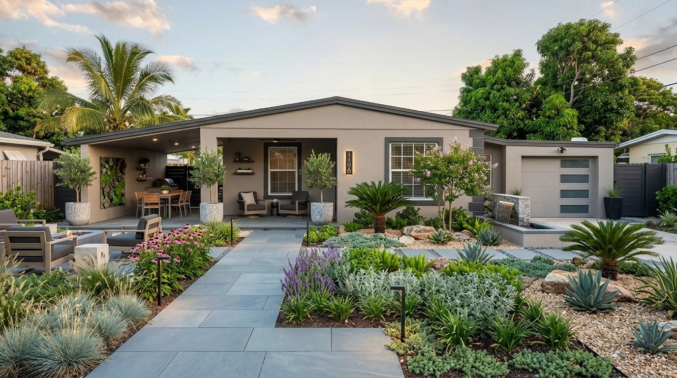 Landscape design in Contemporary Yard style — Yard by GenRoom AI