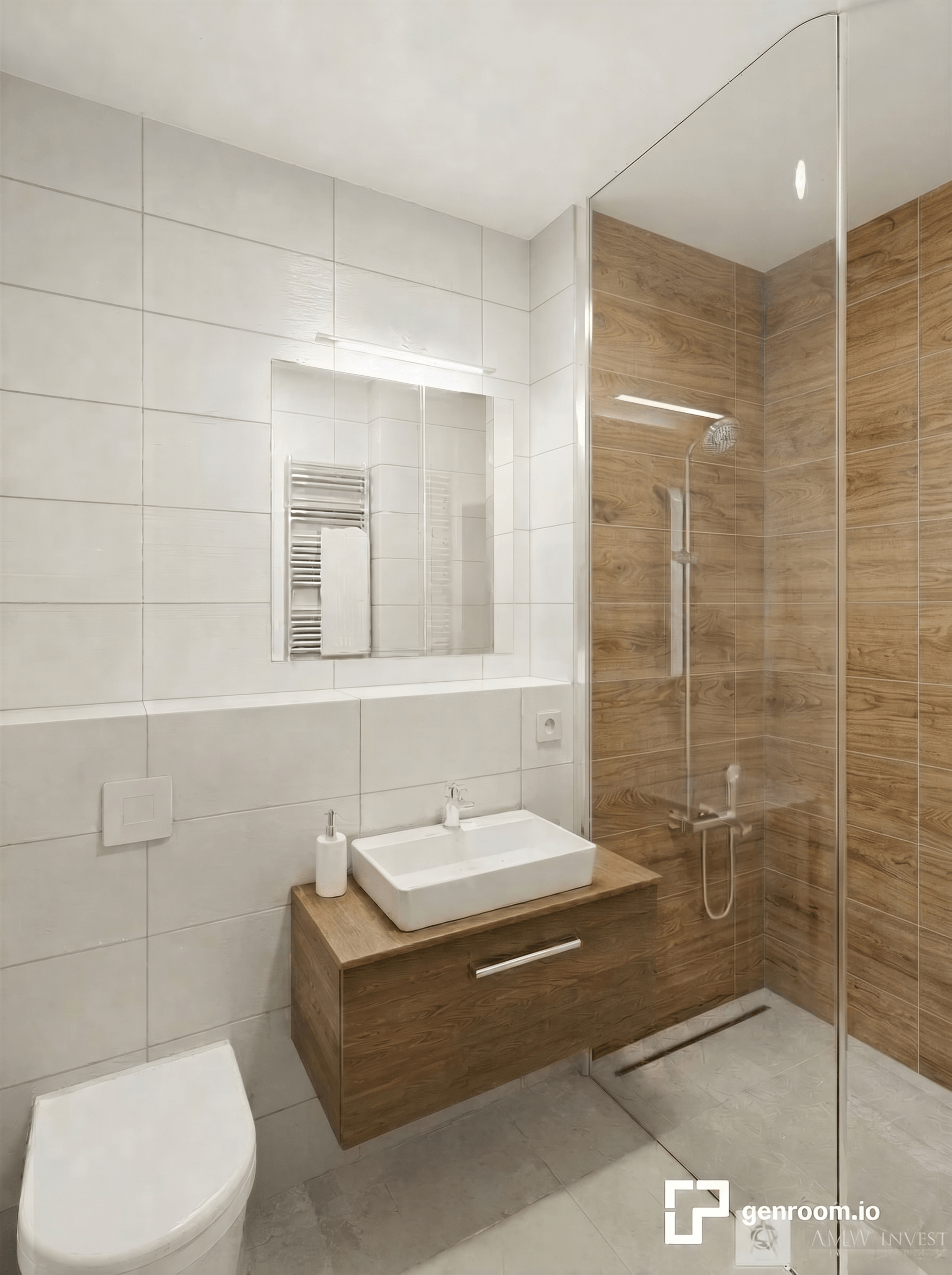 Bathroom interior in no_style style — photo by GenRoom AI
