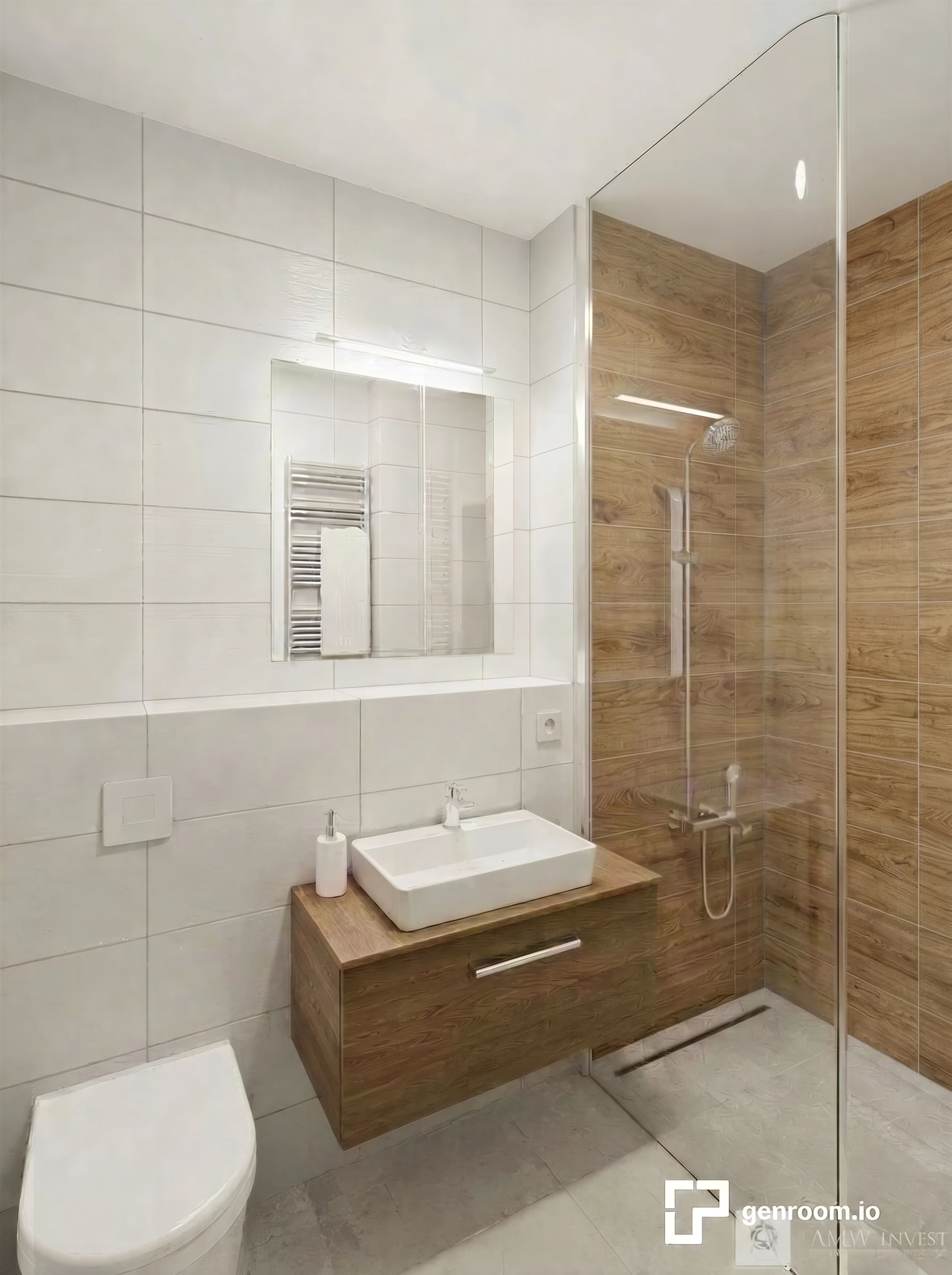 Bathroom interior in no_style style — photo by GenRoom AI