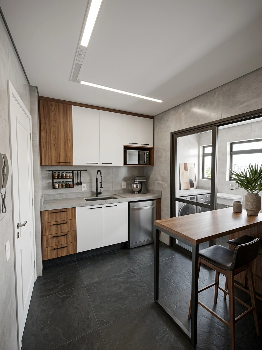 Kitchen interior in Contemporary style — photo by GenRoom AI