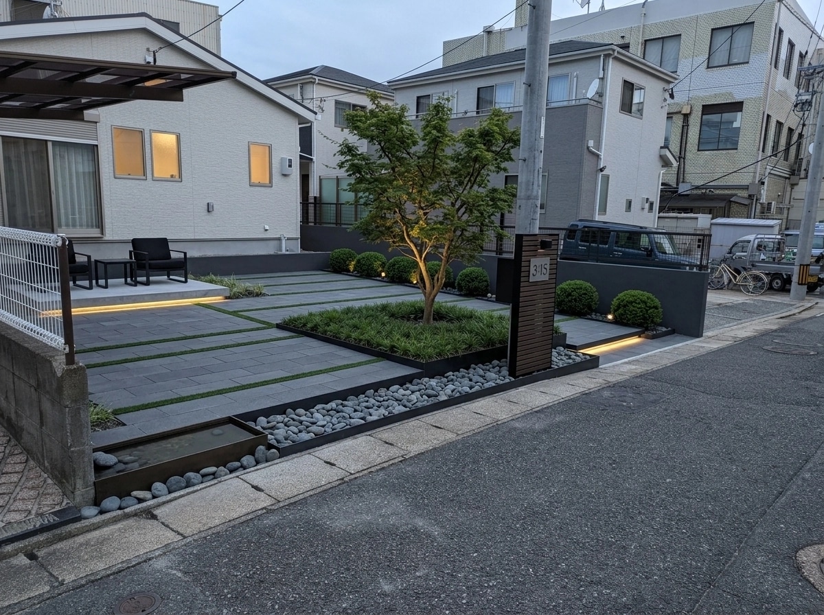 Landscape design in Minimalist Yard style — Yard by GenRoom AI