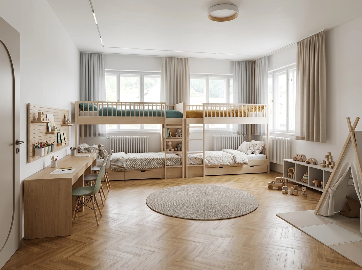Minimalism Camera dei Bambini design — interior photo by GenRoom AI