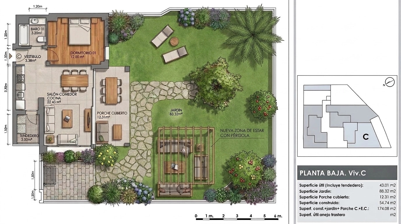 Yard design in no_style style — photo by GenRoom AI