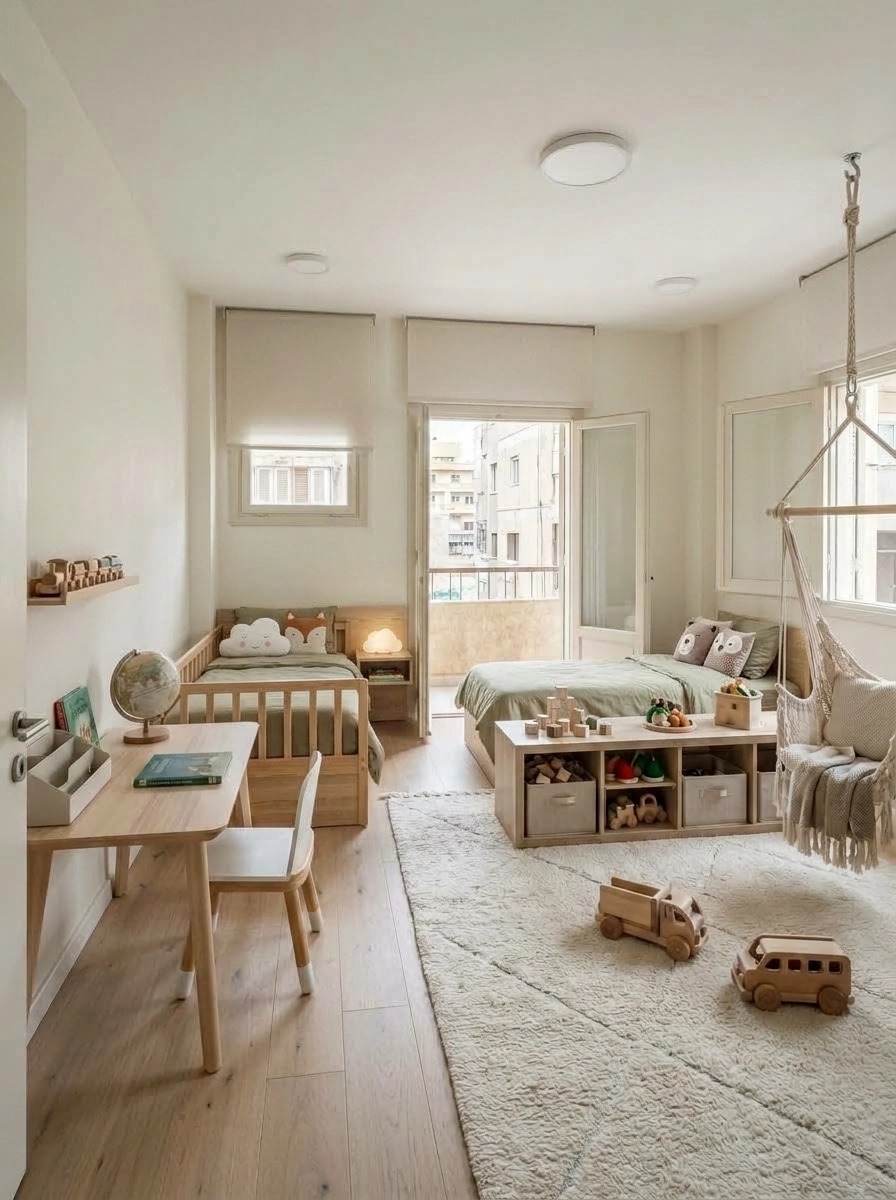 Minimalism Camera dei Bambini design — interior photo by GenRoom AI