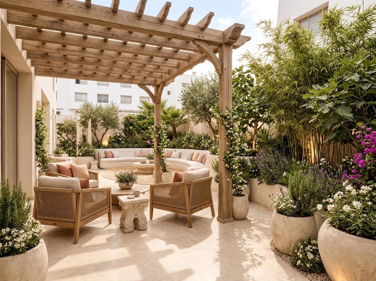Landscape design in Mediterranean Yard style — Yard by GenRoom AI