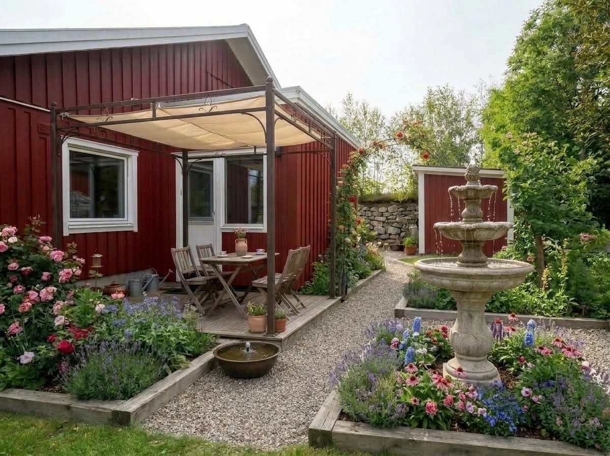 Country Rustic Garden Yard design — yard photo by GenRoom AI