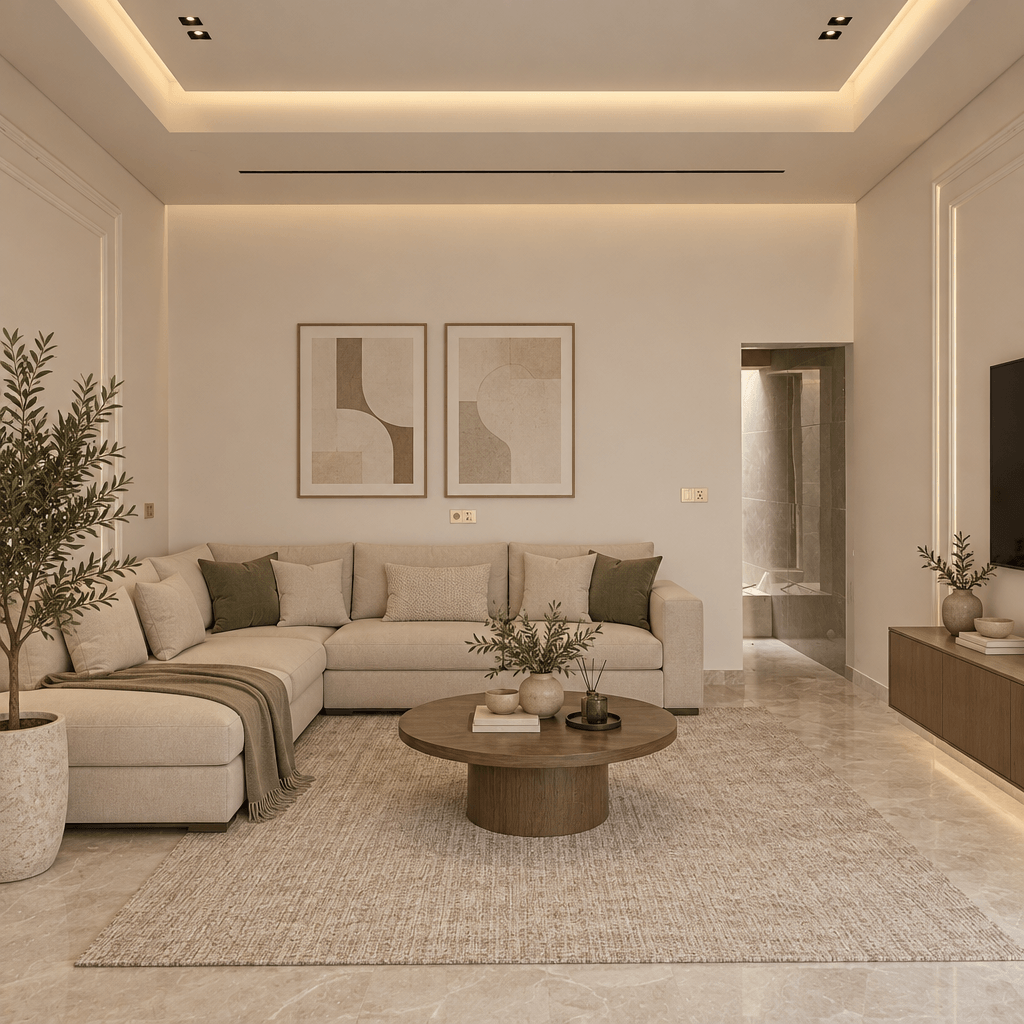 Minimalism Living Room design — interior photo by GenRoom AI