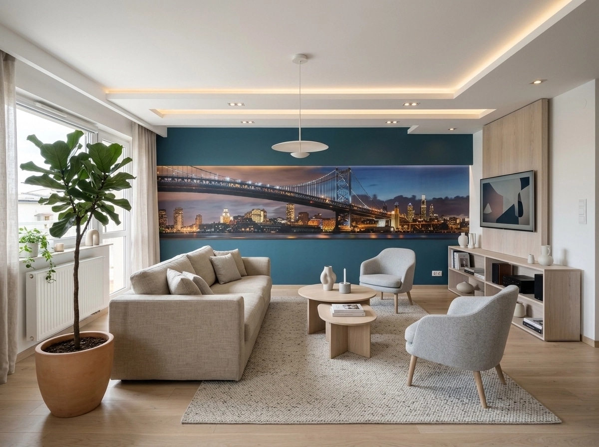 Interior design in Scandinavian style — Living Room by GenRoom AI