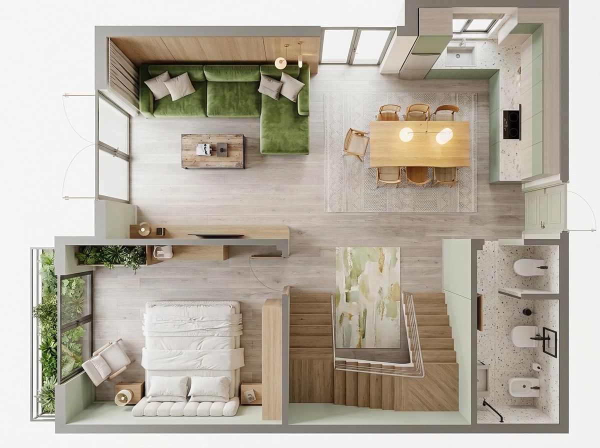 Scandinavian Living Room design — interior photo by GenRoom AI