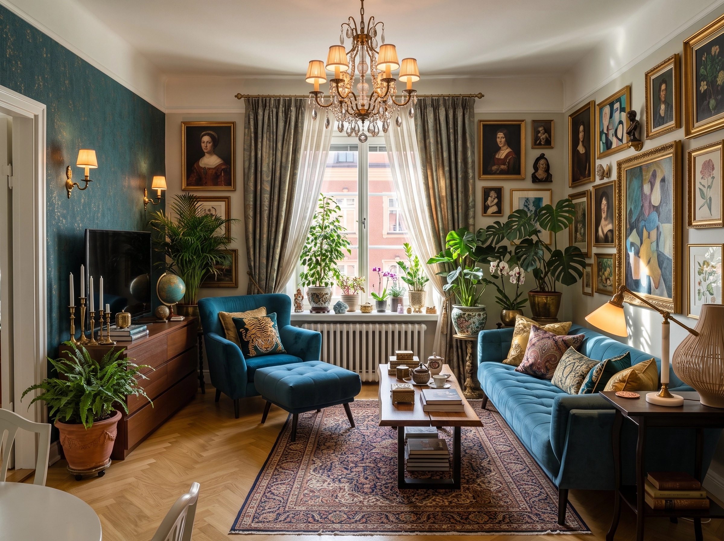 Maximalist Soggiorno design — interior photo by GenRoom AI