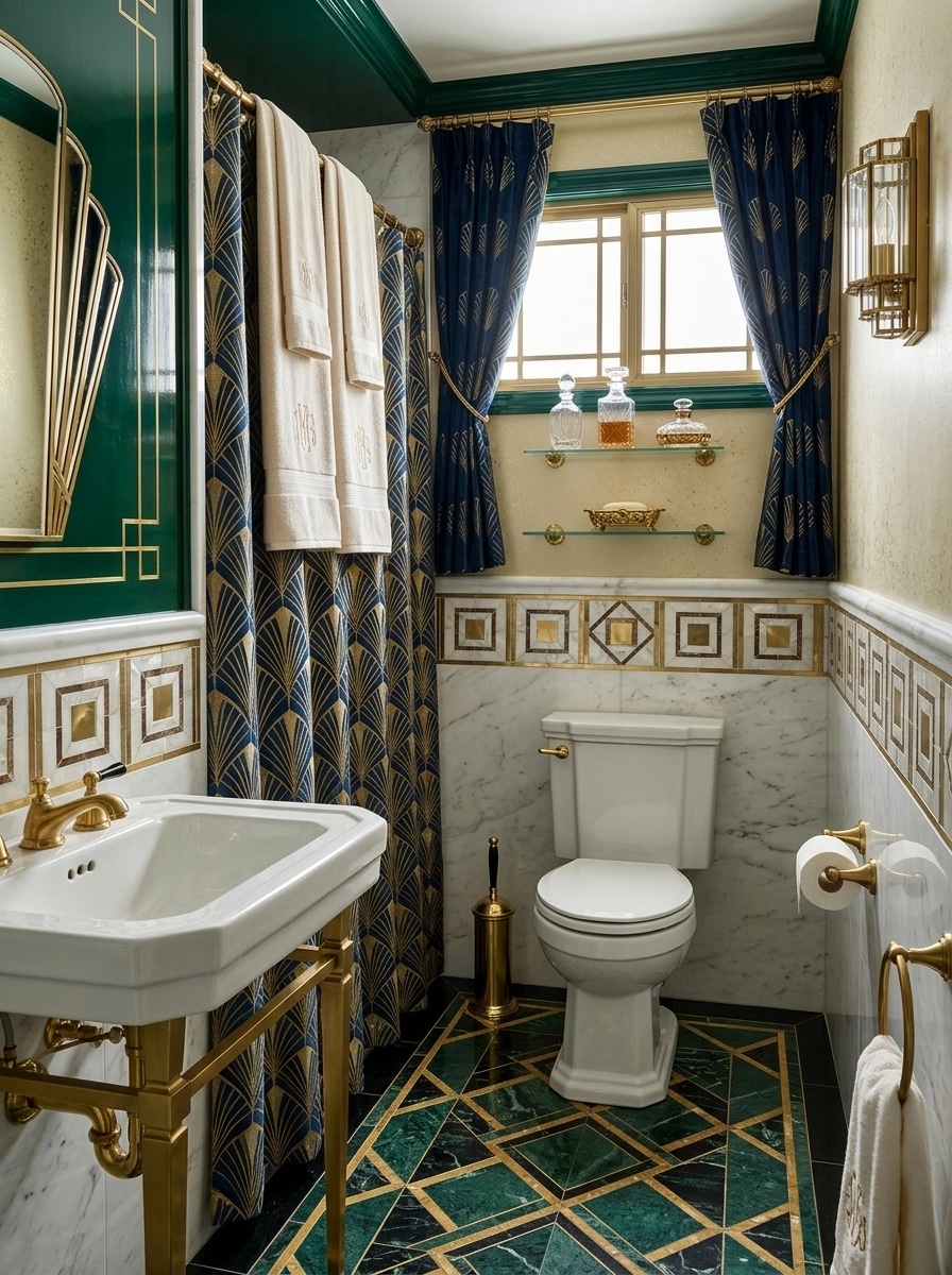 Art Deco Bathroom design — interior photo by GenRoom AI
