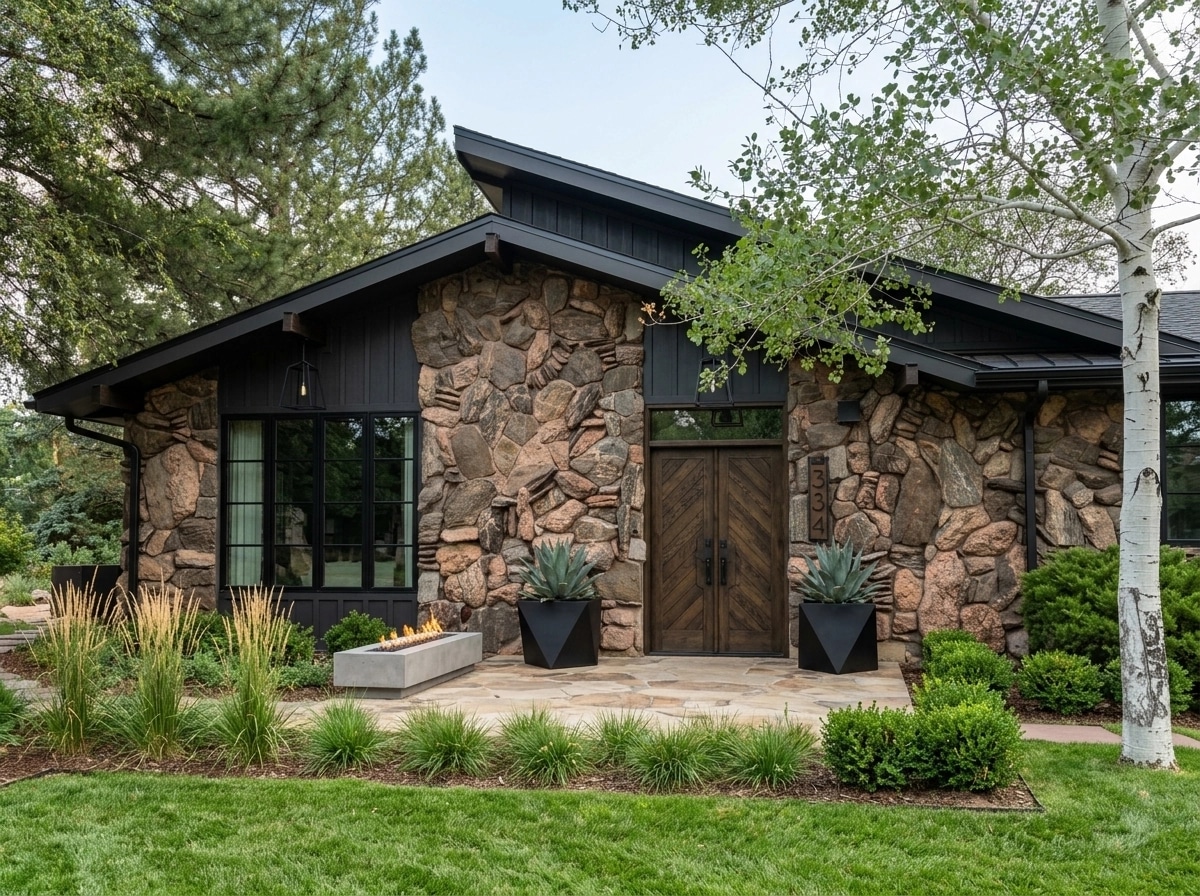 Facade design in Barnhouse Facade style — photo by GenRoom AI