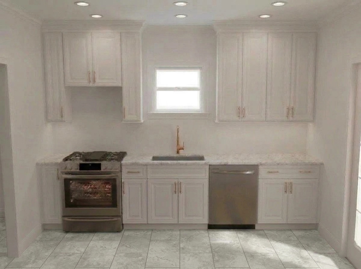 Kitchen interior in Transitional style — photo by GenRoom AI