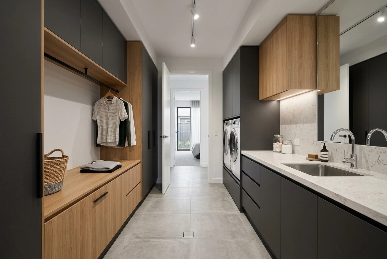 Interior design in Contemporary style — laundry by GenRoom AI