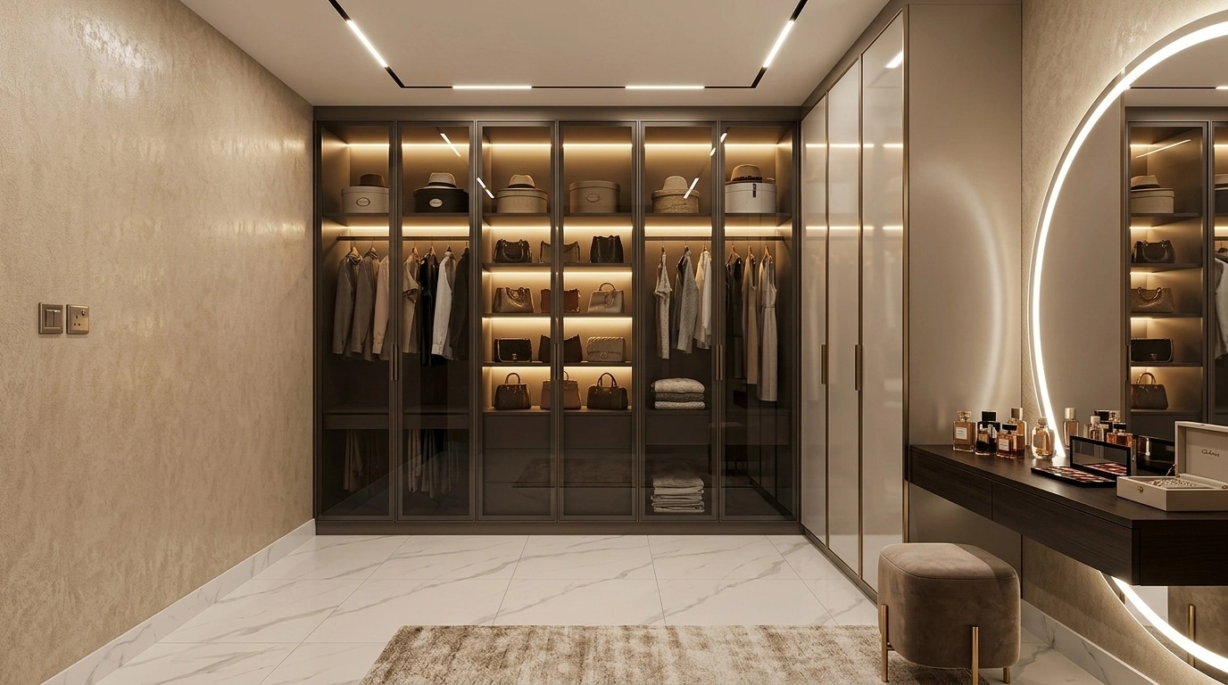 Interior design in Contemporary style — wardrobe by GenRoom AI