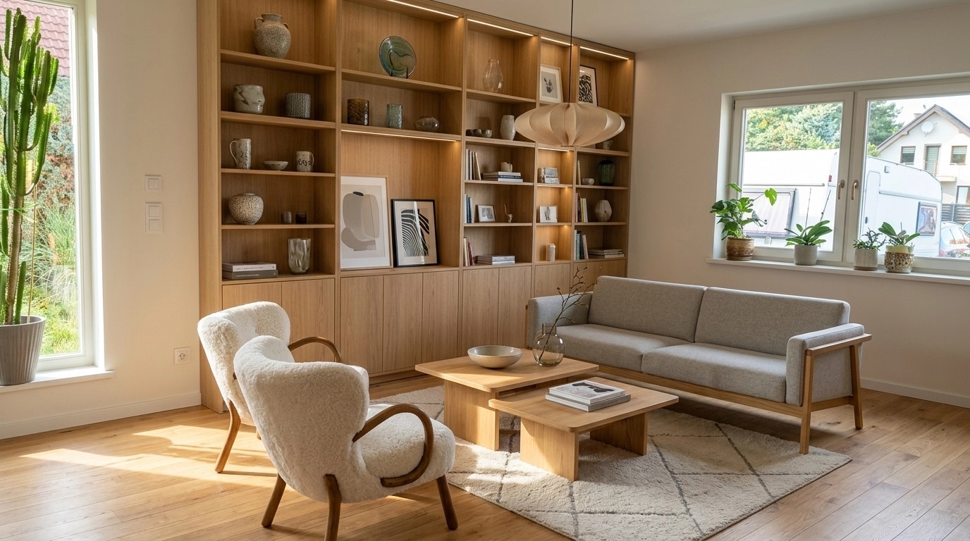 Scandinavian Living Room design — interior photo by GenRoom AI