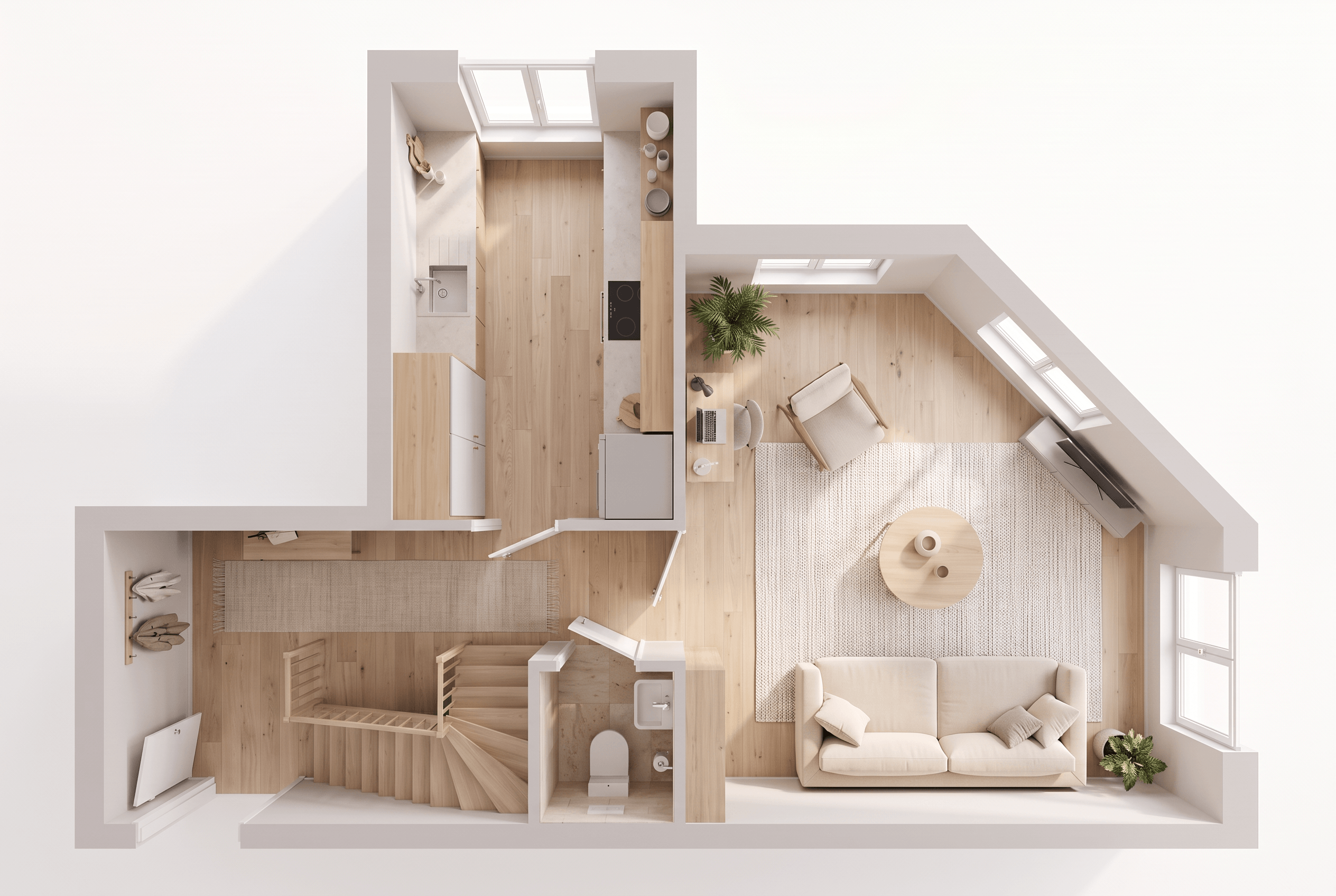 Interior design in Scandinavian style — Living Room by GenRoom AI