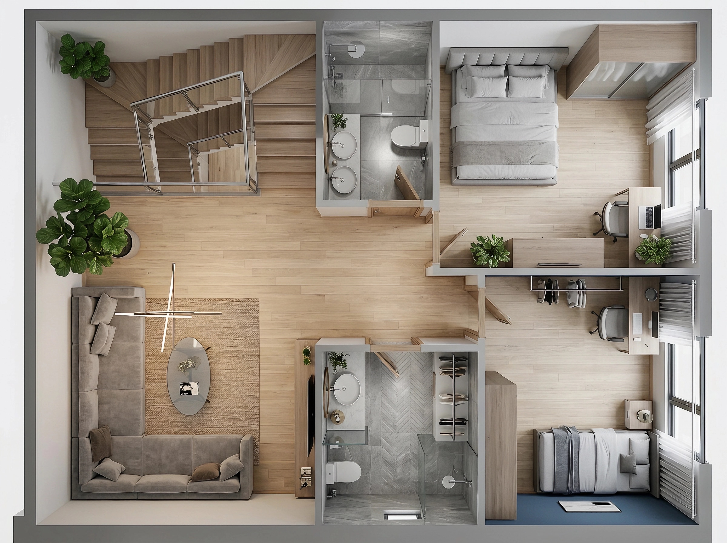 Interior design in Contemporary style — Living Room by GenRoom AI