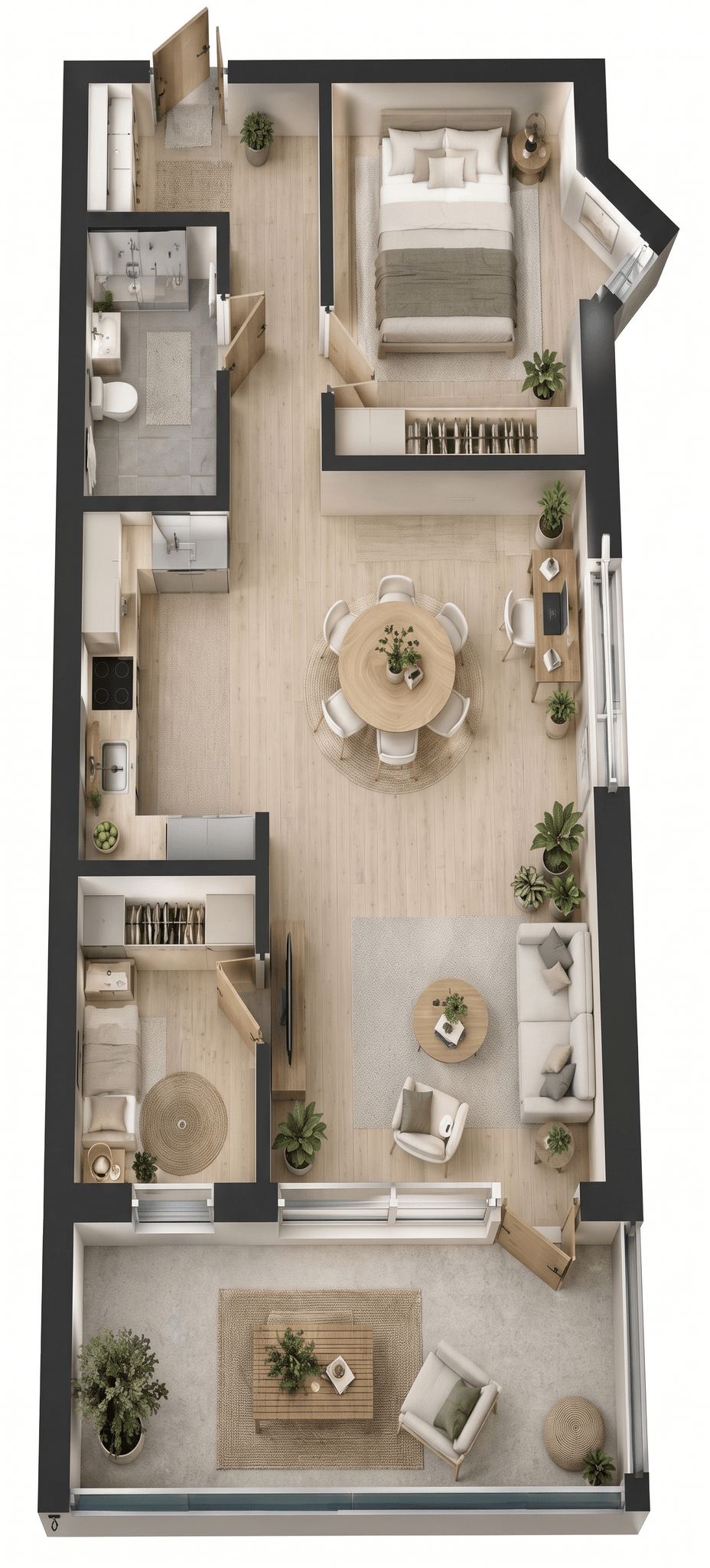 Interior design in Scandinavian style — Living Room by GenRoom AI