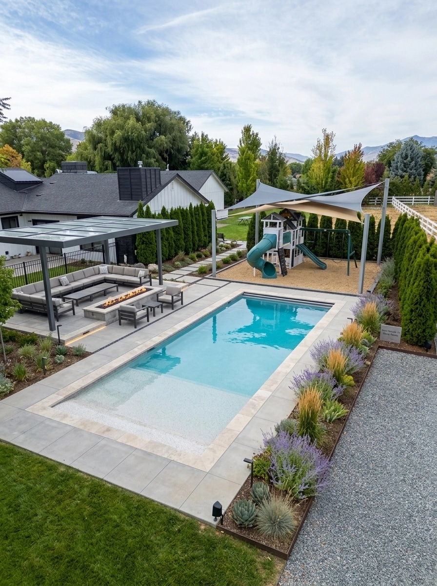 Landscape design in Contemporary Yard style — Yard by GenRoom AI